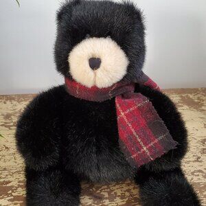 Vintage Gund Lindt Chocolate Holiday Black Bear Plush Stuffed Animal 8"